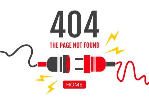 Vector vintage illustration of electric elements. 404 error for your web de.. Stock Illustration