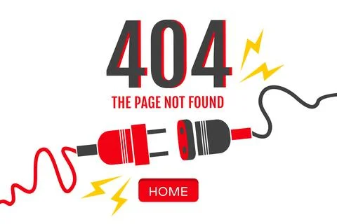 Vector vintage illustration of electric elements. 404 error for your web de.. Stock Illustration