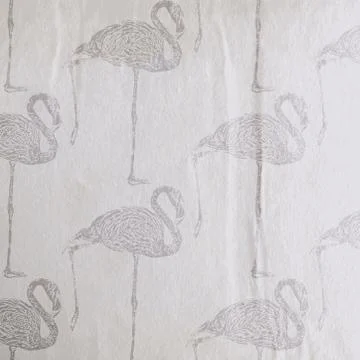 Vector vintage illustration of a flamingo pattern on the old wri 스톡 일러스트