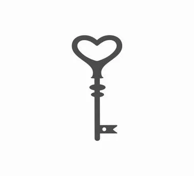 Vector vintage key isolated Stock Illustration