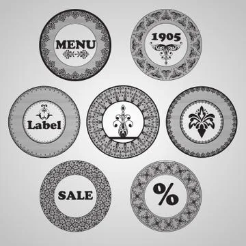 Vector vintage labels Stock Illustration