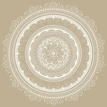 Vector vintage lacy napkin Stock Illustration