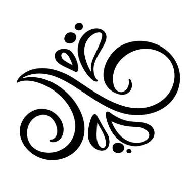 Vector vintage line elegant dividers and separators, swirls and corners イラスト素材