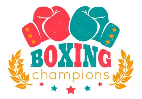 Vector vintage logo for a boxing Stock Illustration
