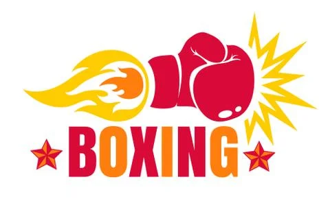 Vector vintage logo for a boxing Stock Illustration