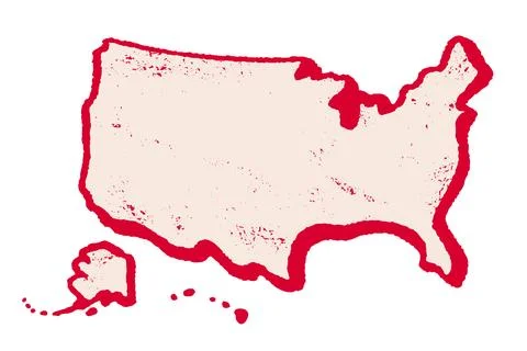 Vector vintage map of USA. Vector vintage map of United States in retro style Stock Illustration