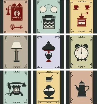 Vector vintage objects Stock Illustration