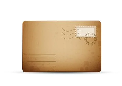 Vector of an vintage old envelope card Stock Illustration