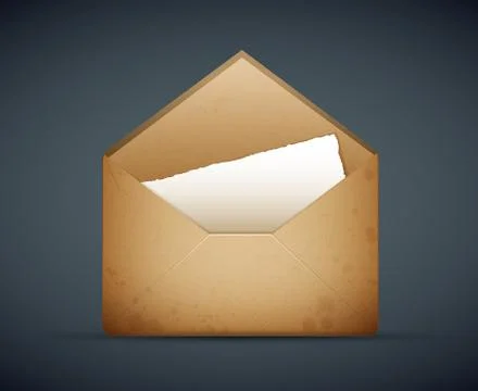 Vector of an vintage old envelope Illustrazione stock
