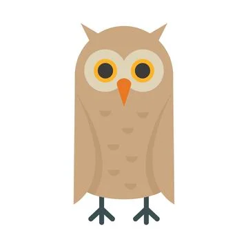 Vector vintage owl in flat style Stock-Illustration