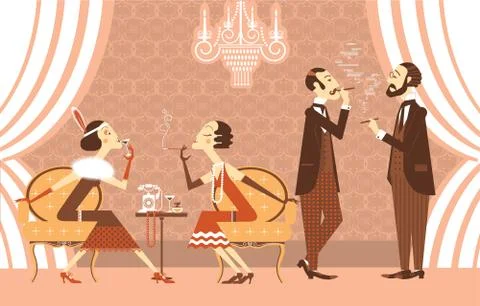 Vector vintage party Stock Illustration