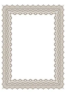 Vector vintage pattern in Victorian style in shape of rectangular. Ornamental  스톡 일러스트