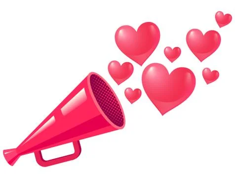 Vector vintage pink megaphone Illustration