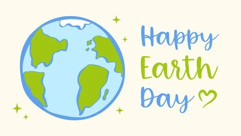 Vector vintage poster for Earth day. Earth day 22 april. Stock Illustration