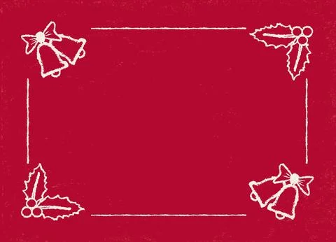 Vector vintage red chalkboard background for Christmas and New year with be.. Stock Illustration