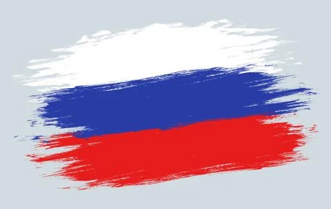 Vector vintage Russian flag. Stock Illustration