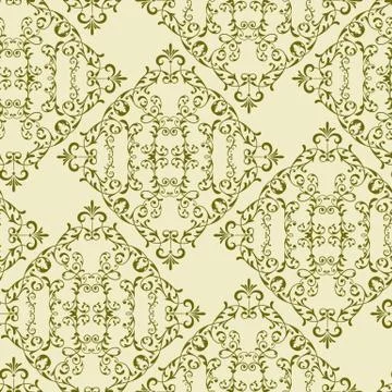 Vector vintage seamless  floral pattern Stock Illustration