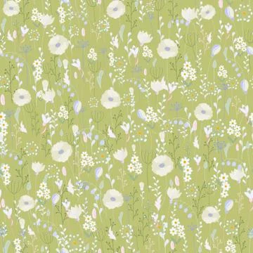 Vector vintage seamless floral pattern. Herbs and wild flowers. Botanical Illustrazione stock