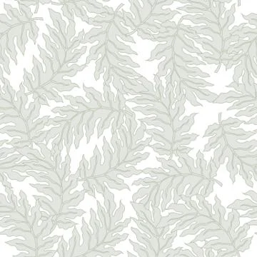 Vector vintage seamless leaves Stock Illustration