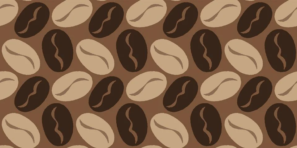 Vector vintage seamless pattern with coffee beans. Retro pattern with coffe.. Stock-Illustration
