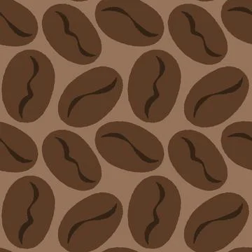 Vector vintage seamless pattern with coffee beans. Retro pattern with coffe.. Stock Illustration