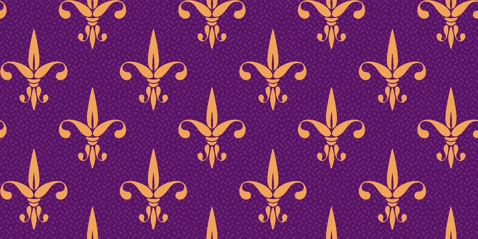 Vector vintage seamless pattern Fleur de lis. Stock Illustration