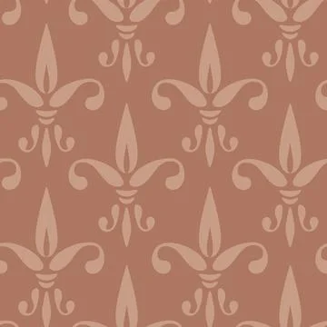 Vector vintage seamless pattern of fleur de lys motif. Vector pattern of fl.. Stock Illustration