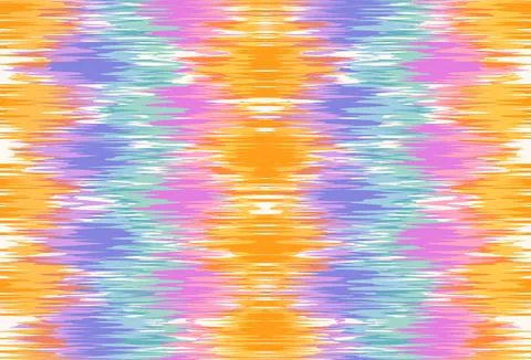 Vector vintage seamless pattern in Ikat style. Vector pattern for holidays .. Stock Illustration