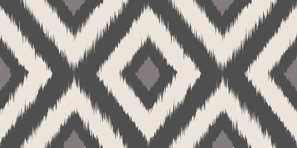 Vector vintage seamless pattern in Ikat style. Vector pattern for home deco.. Stock Illustration