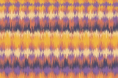 Vector vintage seamless pattern in Ikat style. Vector pattern for holidays .. Stock Illustration