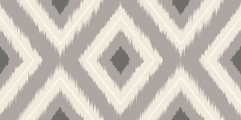 Vector vintage seamless pattern in Ikat style. Vector pattern for home deco.. Stock Illustration