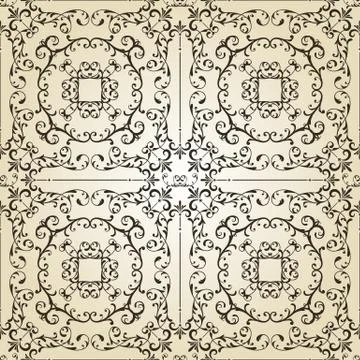 Vector vintage seamless pattern Stock Illustration