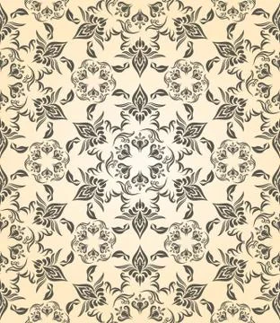 Vector vintage seamless pattern Stock Illustration