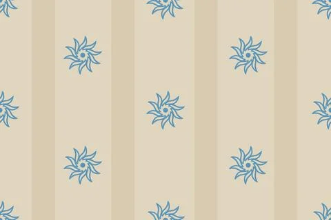 Vector vintage seamless pattern of sun. Vector Asian pattern of sun in retr.. Stock Illustration