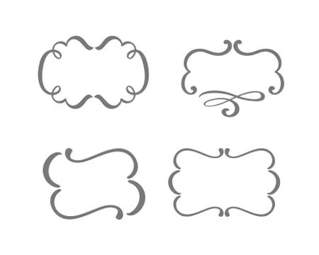 Vector vintage set of border frames engraving with retro ornament in antique Stockillustratie