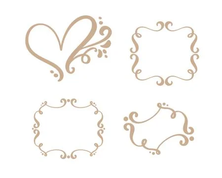 Vector vintage set of border frames engraving with retro ornament in antique 스톡 일러스트