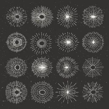 Vector vintage sunburst Stock Illustration