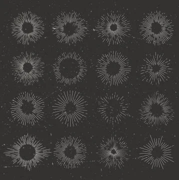 Vector vintage sunburst Stock Illustration