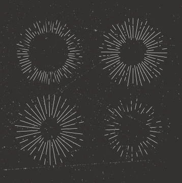 Vector vintage sunburst Stock Illustration