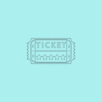 Vector Vintage Ticket Icon on background Stock Illustration