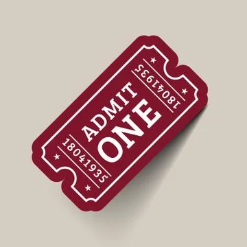 Vector Vintage Ticket Icon Stock Illustration