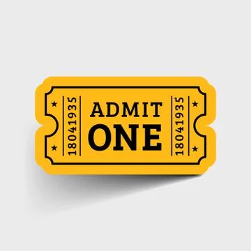 Vector Vintage Ticket Icon Stock Illustration