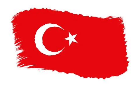 Vector vintage Turkish flag. Drawing flag of Turkey in grunge style. Stock Illustration