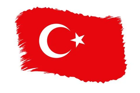 Vector vintage Turkish flag Illustration