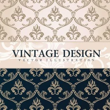 Vector vintage wallpaper. Gift wrap. Floral background Stock Illustration