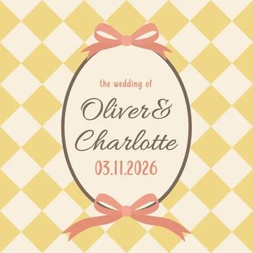 Vector Vintage Wedding Invitation Card Template. Cute Pastel Retro Design for Stock Illustration