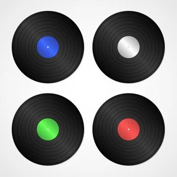 Vector vinyl discs Stock Illustration