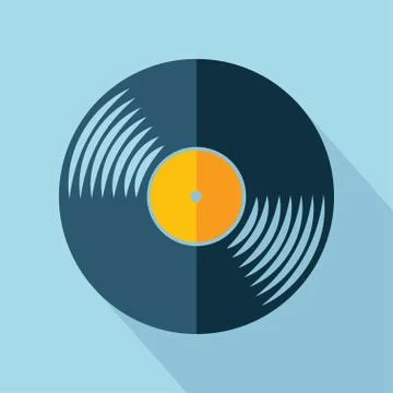 Vector vinyl record icon Stock Illustration