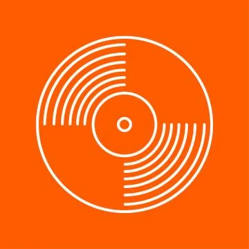 Vector vinyl record icon Stock Illustration