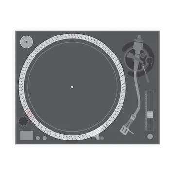 Vector vinyl turntable Stock Illustration